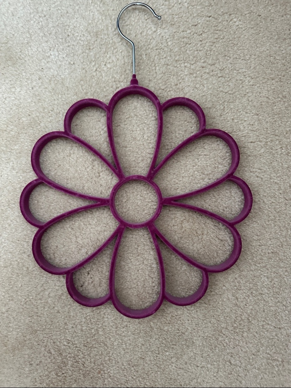 Floral Scarf & Accessory Hanger in Deep Magenta